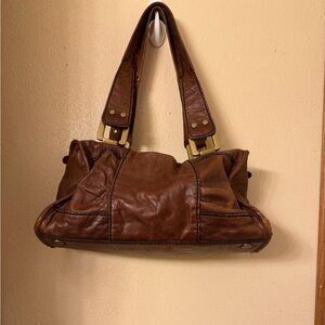 Fossil Fifty-Four Elegant Brown Leather Handbag